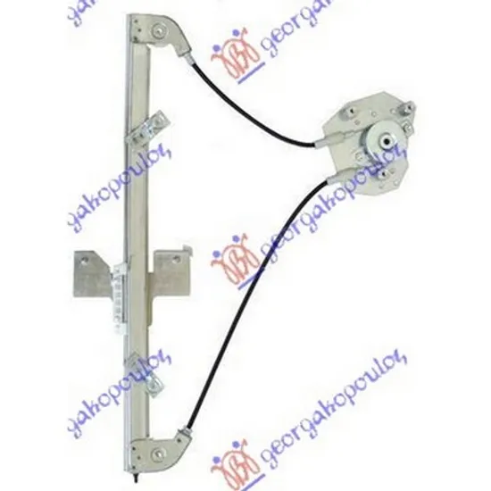 Macara Usa VW FOX 2003->2014 Macara usa fata pentru 3 usi reglaj electric fara motor dreapta, Perioada 2003 2004 2005 2006 2007 2008 2009