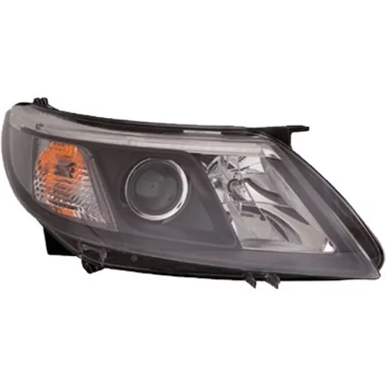 Far dreapta SAAB 9-3 2002->2015 perioada 2008 2009 2010 2011 2012 2013 2014 2015 cu motor reglaj, semnal transparent, cu reglaj electric, cu bec H7, cu bec H9