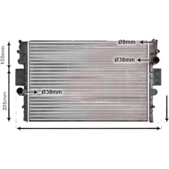 Radiator apa IVECO DAILY 4 2006->2012 pentru 45C18, perioada 2006 2007 2008 2009 2010 2011