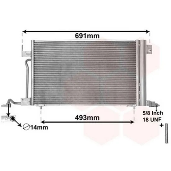 Radiator Aer Conditionat CITROEN XSARA 1997->2005 Radiator aer conditionat (53.5x34.3^16) Perioada 1997 1998 1999 2000 2001 2002 2003 2004 2005