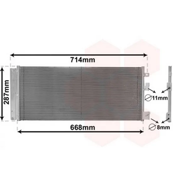 Radiator Aer Conditionat OPEL ADAM 2012->2019 Radiator aer conditionat 1.0-1.4 TURBO benzina 637x280x12 Perioada 2012 2013 2014 2015 2016 2017 2018