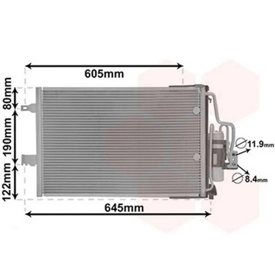 Radiator Aer Conditionat OPEL TIGRA TwinTop 2004->2010 Radiator aer conditionat 55x38x1 6 Perioada 2004 2005 2006 2007 2008 2009 2010