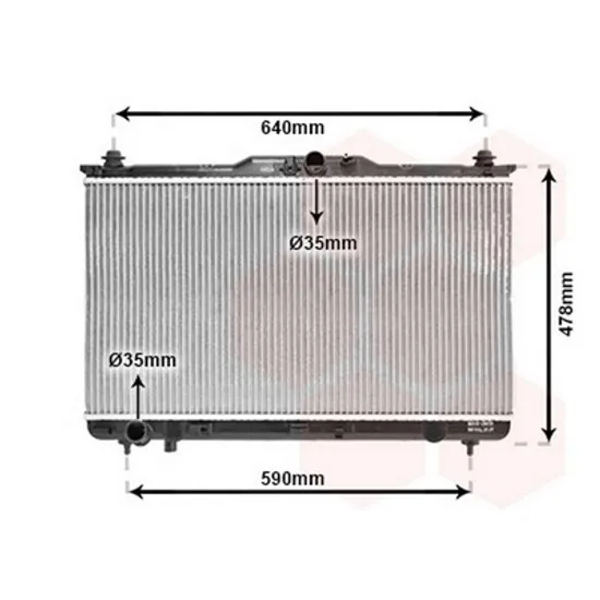 Radiator Motor HYUNDAI SANTA FE 1 2001->2006 Radiator 2.0 CRDI +/-A/C conducta 8MM ENG. Perioada 2000 2001 2002 2003 2004 2005 2006