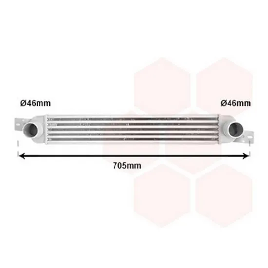 Intercooler OPEL MERIVA A 2003->2010 Radiator intercooler 1.3-1.7 CRTi diesel (525x90x50) (ALUMINIUM) Perioada 2003 2004 2005 2006 2007 2008 2009 2010
