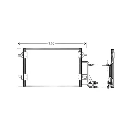 Radiator Aer Conditionat AUDI A4 8D2, B5 1994->2000 Radiator aer conditionat benzina/ diesel (1996->2000) (56.5x42) Perioada 1996 1997 1998 1999 2000