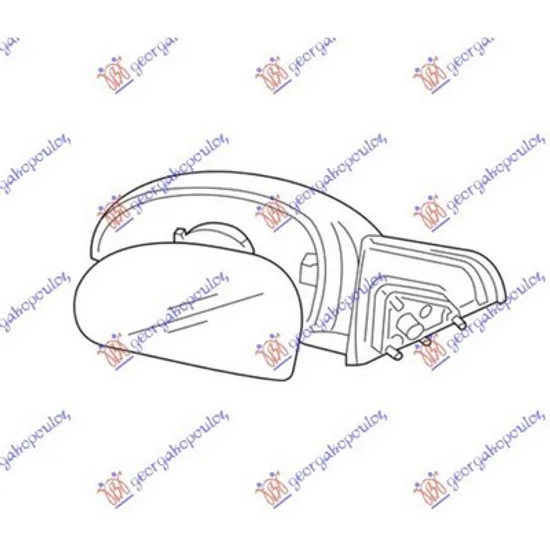 Oglinda KIA CERATO 2004->2009 Oglinda exterioara dreapta, cu reglaj mecanic Perioada 2004 2005 2006 2007 2008 2009 2010 2011 2012