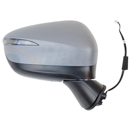 Oglinda exterioara dreapta MAZDA CX-3 2015-> perioada 2015 2016 2017 2018 pana la an de fabricatie 2017, cu semnal, cu incalzire, numar pini 9, rabatare electrica, prevopsit grund,