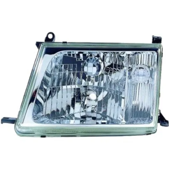 Far dreapta TOYOTA LAND CRUISER J1 1998->2008 perioada 1998 1999 2000 2001 2002 2003 2004 2005 2006 2007 pana la an de fabricatie 2005, fara motor reglaj, cu reglaj electric, cu bec HB4/HB3