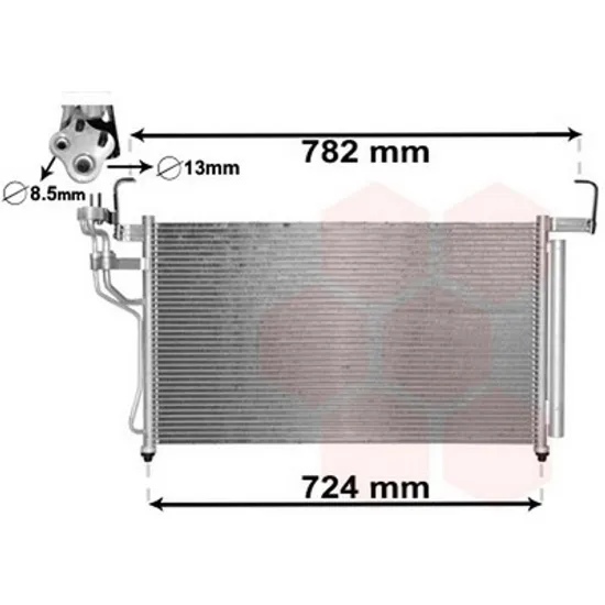 Radiator Aer Conditionat HYUNDAI H-1 2007-> Radiator aer conditionat 2.5 CRDi (67,5x39,5x16) Perioada 2008 2009 2010 2011 2012 2013 2014