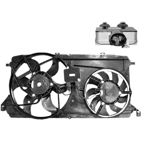 Ventilator motor FORD TRANSIT 2005->2014 2.2 TDCi 85KW 115CP , pentru motor SRFA, SRFB, SRFC, SRFD, SRFE perioada 2008 2009 2010 2011 2012 2013 2014