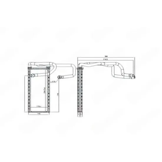 Radiator Incalzire LAND ROVER DISCOVERY 4 2009->2018 Calorifer (285x114x26) (NISSENS) Perioada 2009 2010 2011 2012 2013 2014 2015 2016 2017 2018