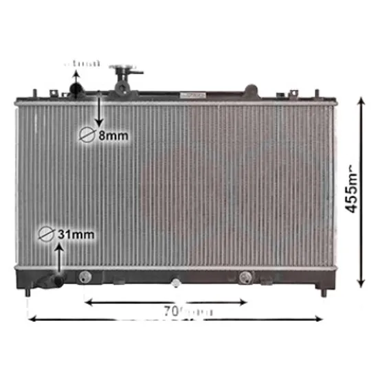 Radiator apa MAZDA 6 GG 2007->2013 2.0 MZR 108KW 147CP , pentru motor LF4J, LF4K, LFYA, LFYB perioada 2007 2008,2009,2010,2011 2012