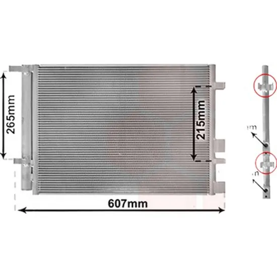 Radiator aer conditionat DACIA LOGAN MCV 1 2007->2013 pentru 1.6 16V Hi-Flex, perioada 2009 2010 2011 2012 2013 2014