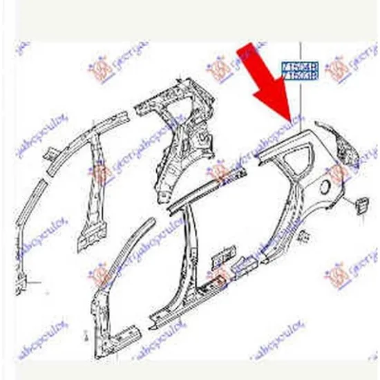Aripa Spate HYUNDAI i30 2007->2012 Aripa spate stanga Perioada 2007 2008 2009 2010 2011 2012
