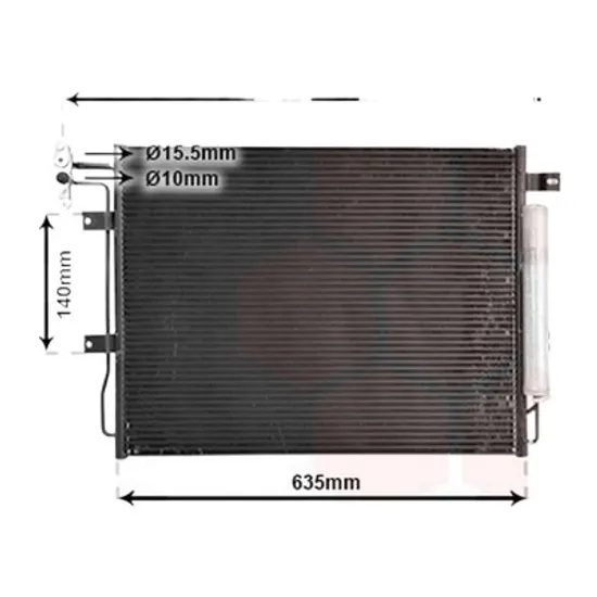 Radiator aer conditionat MITSUBISHI OUTLANDER 3 2012->2020 2.0 4WD 110KW 150CP , pentru motor 4J11 perioada 2012 2013,2014,2015,2016 2017