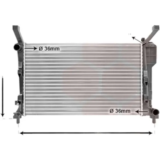 Radiator apa MERCEDES A-CLASS W169 2004->2012 pentru A 170, perioada 2004 2005 2006 2007 2008 2009 2010 2011 2012