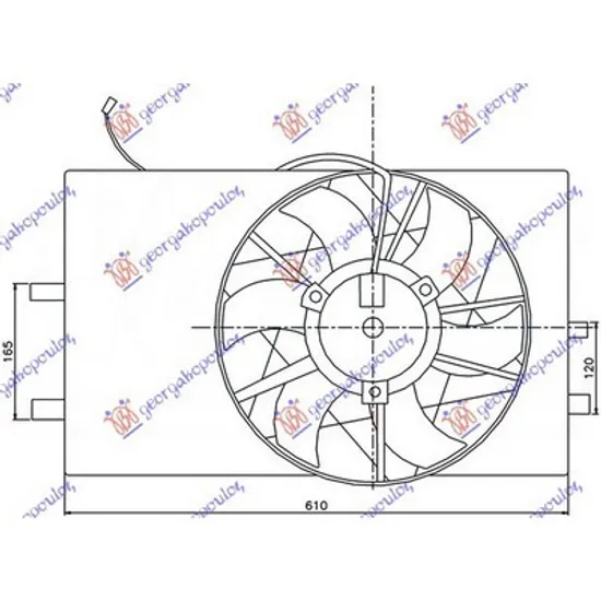 Ventilator Motor MERCEDES VANEO 414 2002->2005 Electroventilator motor complet benzina -diesel Perioada 2002 2003 2004 2005
