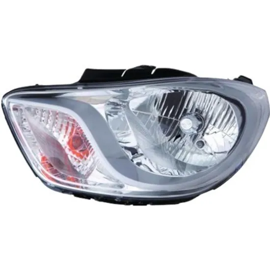 Far stanga HYUNDAI i10 2007->2013 perioada 2011 2012 2013 cu motor reglaj, semnal transparent, cu reglaj electric, cu bec H4