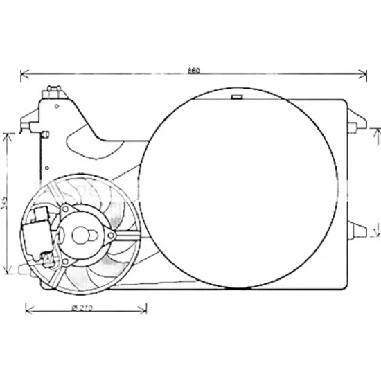 Ventilator motor FORD TRANSIT 2005->2014 pentru 3.2 TDCi RWD, perioada 2007 2008 2009 2010 2011 2012 2013 2014