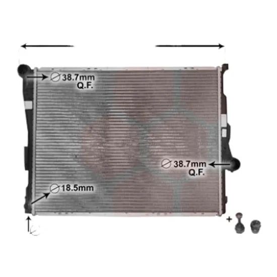 Radiator apa BMW Z4 Roadster E85 2002->2008 2.5 i 130KW 177CP , pentru motor N52 B25 A perioada 2005 2006,2007,2008 2009