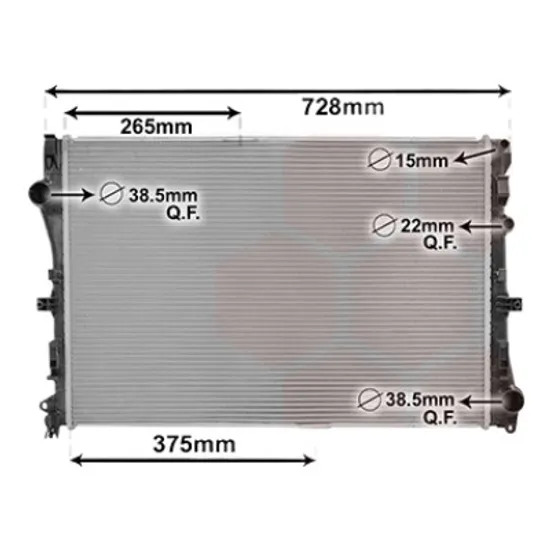 Radiator apa MERCEDES C-CLASS Coupe C205 2015-> pentru C 220 d, perioada 2015 2016 2017 2018