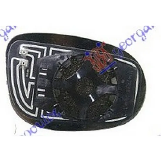 Sticla Oglinda LANCIA DELTA 3 2008->2014 Geam oglinda exter dreapta cu incalzire tenta albastra Perioada 2008 2009 2010 2011 2012 2013 2014