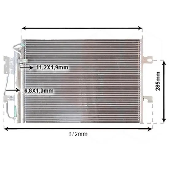 Radiator aer conditionat FORD FOCUS 3 2010->2019 pentru 1.6 Flexifuel, perioada 2013 2014 2015 2016 2017 2018