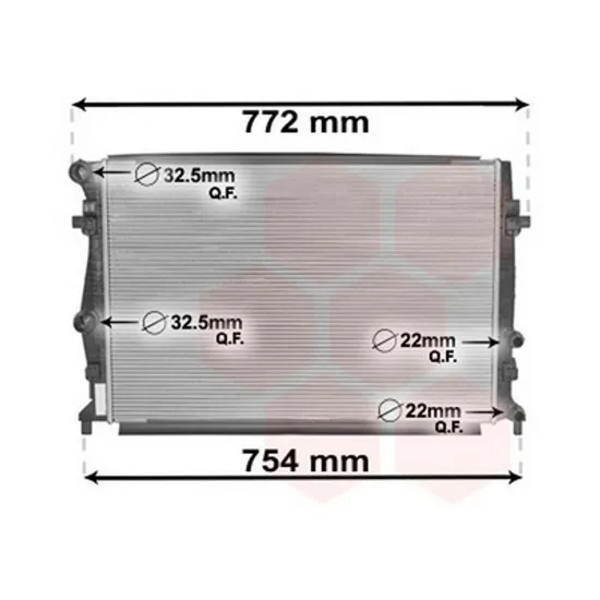 Radiator Motor SEAT LEON 2012-> Radiator apa pentru 1 2TSI 65x44x2 2 Perioada 2012 2013 2014 2015 2016 2017