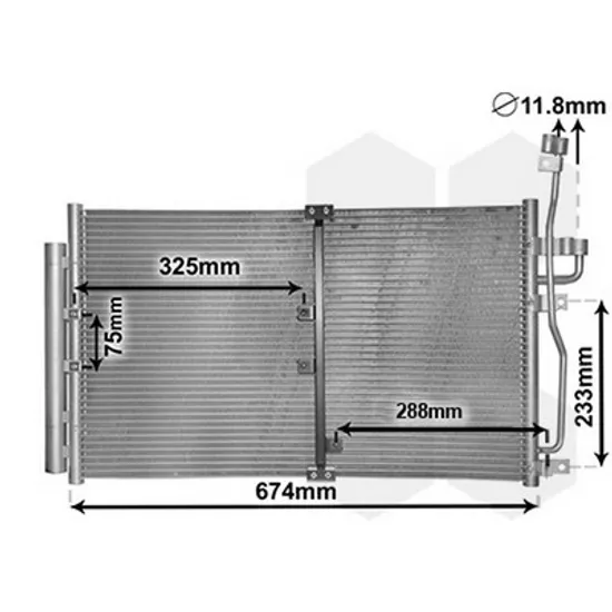 Radiator Aer Conditionat CHEVROLET CAPTIVA C100 2006-> Radiator aer conditionat 2,0 CDTi (64x39.5x1.6) CV manuala/CV automata Perioada 2006 2007 2008 2009 2010 2011 2012