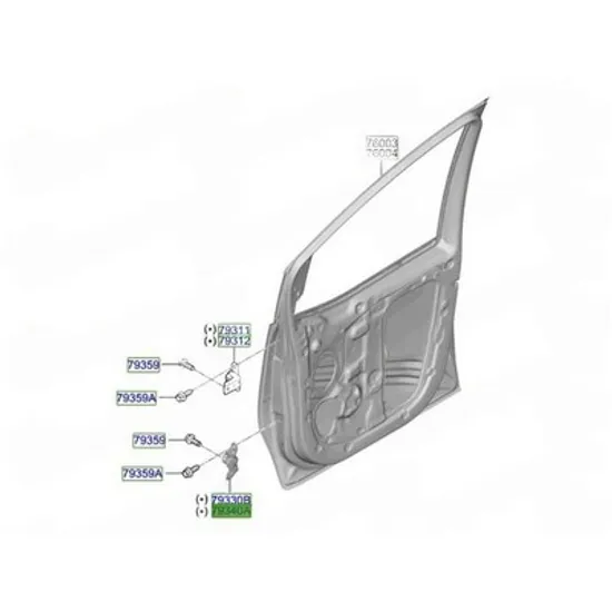 Balama Usa HYUNDAI i30 2012->2017 Balama usa fata inferioara (O) DREAPTA Perioada 2014 2015 2016 2017