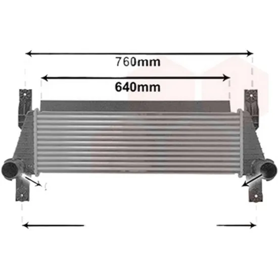 Intercooler FORD RANGER 2011-> pentru 2.2 TDCi, perioada 2011 2012 2013 2014 2015 2016 2017 2018 2019 2020