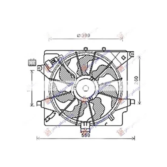 Ventilator Motor HYUNDAI ELANTRA 2011->2016 Electroventilator complet diesel TYPE Hella 2011->2013 Perioada 2011 2012 2013