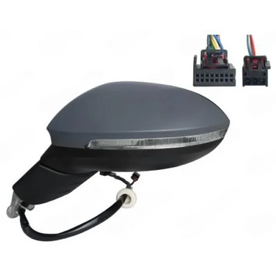 Oglinda VW GOLF 8 Variant 2020-> Oglinda exterioara electrica cu incalzire cu rabatare electrica pentru vopsit cu memorie (cu semnal si lampa podea si senzor de banda) (13+3 PIN) STANGA Perioada 2024 2025