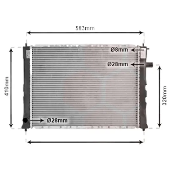 Radiator apa ROVER 45 2000->2005 pentru 1.8, perioada 2000 2001 2002 2003 2004 2005
