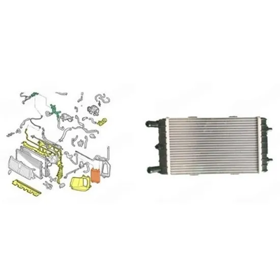 Radiator Motor AUDI Q8 2018-> Radiator suplimentar 3.0 diesel-HYBRID lateral stanga (250x150x60) STANGA Perioada 2018 2019 2020 2021 2022