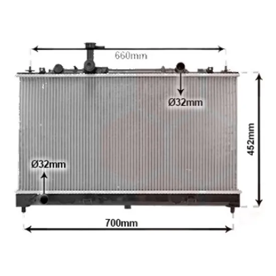 Radiator apa MAZDA 6 GG 2002->2008 pentru 2.3, perioada 2002 2003 2004 2005 2006 2007
