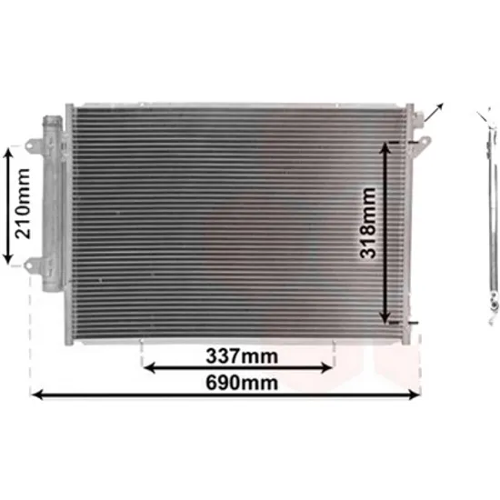 Radiator aer conditionat FORD FOCUS 1 1998->2008 pentru 1.6 16V, perioada 1998 1999 2000 2001 2002 2003 2004
