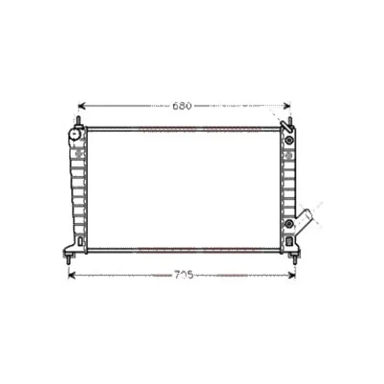 Radiator apa SAAB 9-5 1997->2009 2.3 t 136KW 185CP , pentru motor B235E perioada 2001 2002,2003,2004,2005,2006,2007,2008 2009