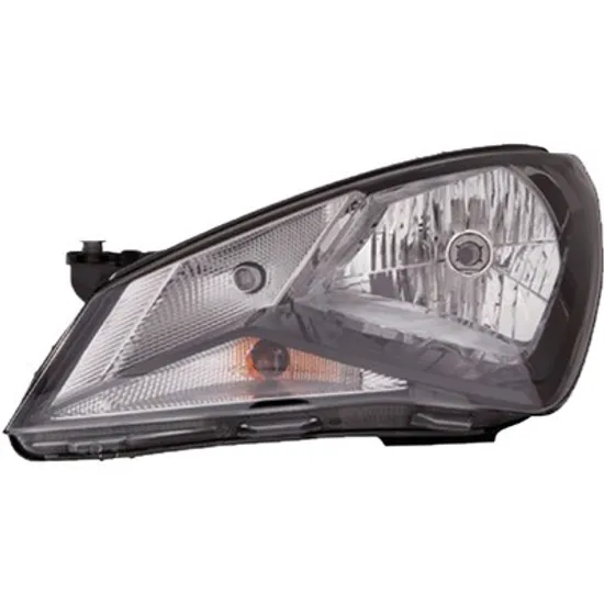 Far stanga SEAT Mii 2011-> perioada 2011 2012 2013 2014 2015 2016 2017 2018 2019 fara motor reglaj, fumuriu, semnal transparent, cu reglaj electric, cu bec H4