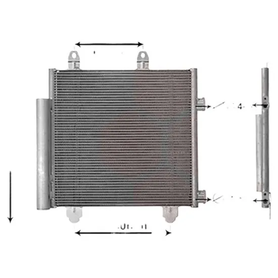 Radiator aer conditionat MERCEDES C-CLASS W203 2000->2007, C-CLASS Coupe Sport CL203 2001->2008 pentru C 32 AMG Kompressor , perioada 2001 2002 2003 2004 2005 2006 2007 2008