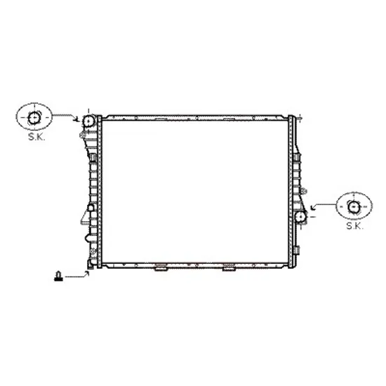 Radiator apa BMW X5 E53 2000->2006 3.0 d 160KW 218CP , pentru motor M57 D30 (306D2) perioada 2003 2004,2005 2006