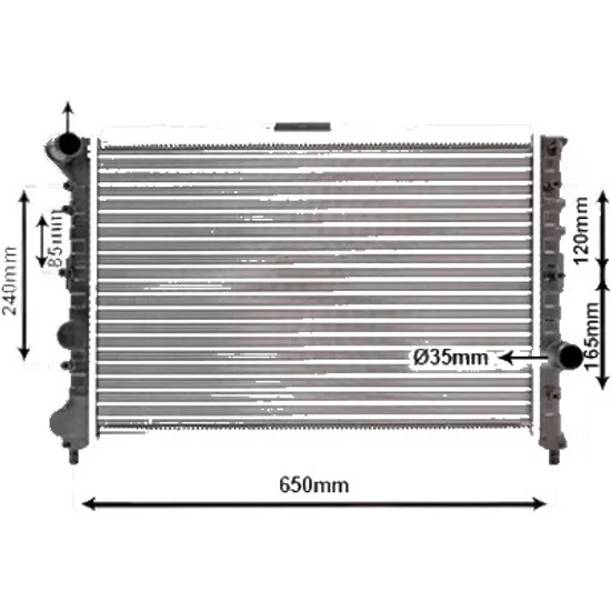 Radiator apa ALFA ROMEO 156 1997->2005 1.9 JTD 93KW 126CP , pentru motor 937 A4.000 perioada 2003 2004 2005