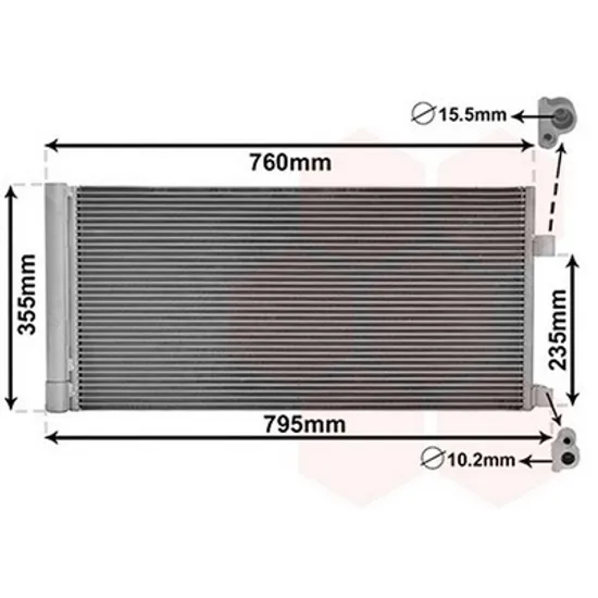 Radiator Aer Conditionat RENAULT LAGUNA 3 2007->2015 Radiator aer conditionat benzina 69x35,5x16 Perioada 2008 2009 2010 2011 2012 2013 2014 2015