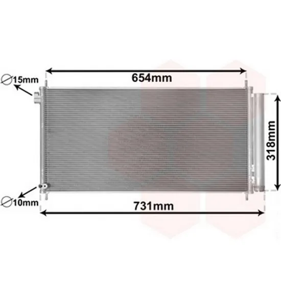 Radiator Aer Conditionat TOYOTA AURIS / COROLLA E18 2012->2018 Radiator aer conditionat 2.0 D4D diesel 696x325x16 Perioada 2012 2013 2014 2015