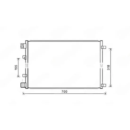Radiator Aer Conditionat NISSAN QASHQAI 1 2007->2014 Radiator condensator aer conditionat 1.5 DCi (610x390x16) (VALEO) Perioada 2007 2008 2009 2010