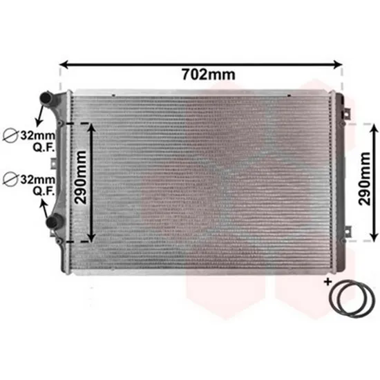 Radiator Motor VW SCIROCCO 2008->2017 Radiator apa 1.8-2.0 TFSi benzina 650x450 B Perioada 2008 2009 2010 2011 2012 2013 2014 2015 2016 2017 2018 2019 2020