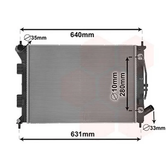 Radiator Motor HYUNDAI i30 2012->2017 Radiator apa 1.6 benzina cv automata +/- A/C 55x39.7x1.6 Perioada 2012 2013 2014 2015 2016 2017