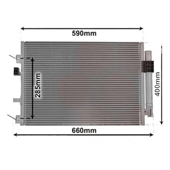 Radiator aer conditionat MERCEDES CLA C117 2013->2019 pentru CLA 250 , perioada 2013 2014 2015 2016 2017 2018 2019