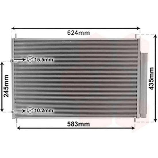 Radiator aer conditionat BMW 3 Cabriolet E46 2000->2007 318 Ci 105KW 143CP , pentru motor N42 B20 A, N46 B20 A perioada 2001 2002,2003,2004,2005,2006 2007