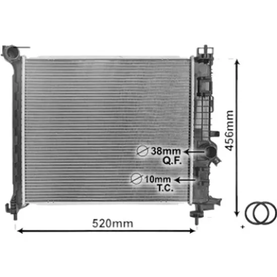 Radiator apa OPEL MERIVA B 2010->2017 pentru 1.4, 1.4 T, perioada 2010 2011 2012 2013 2014 2015 2016 2017